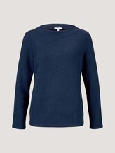 Gemustertes Sweatshirt - Frauen - blue herringbone design Gemustertes Sweatshirt - Frauen - blue herringbone design - 7 - TOM TAILOR