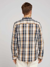 checkered shirt - Men - cognac navy check checkered shirt - Men - cognac navy check - 2 - TOM TAILOR