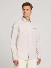 patterned shirt - Men - off white base minimal design patterned shirt - Men - off white base minimal design - 1 - TOM TAILOR