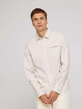patterned shirt - Men - off white base minimal design patterned shirt - Men - off white base minimal design - 5 - TOM TAILOR