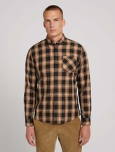 Kariertes Hemd mit Brusttasche - Männer - beige black check Kariertes Hemd mit Brusttasche - Männer - beige black check - 1 - TOM TAILOR