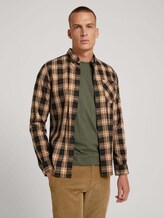 Kariertes Hemd mit Brusttasche - Männer - beige black check Kariertes Hemd mit Brusttasche - Männer - beige black check - 5 - TOM TAILOR