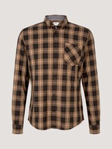 Kariertes Hemd mit Brusttasche - Männer - beige black check Kariertes Hemd mit Brusttasche - Männer - beige black check - 7 - TOM TAILOR