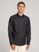 Jeanshemd mit Brusttaschen - Männer - clean dark stone grey denim Jeanshemd mit Brusttaschen - Männer - clean dark stone grey denim - 1 - TOM TAILOR