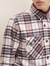 Kariertes Hemd mit Brusttaschen - Männer - off white cognac big check Kariertes Hemd mit Brusttaschen - Männer - off white cognac big check - 10 - TOM TAILOR