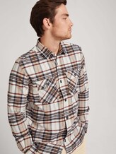 Kariertes Hemd mit Brusttaschen - Männer - off white cognac big check Kariertes Hemd mit Brusttaschen - Männer - off white cognac big check - 5 - TOM TAILOR