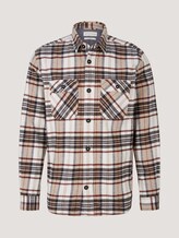 Kariertes Hemd mit Brusttaschen - Männer - off white cognac big check Kariertes Hemd mit Brusttaschen - Männer - off white cognac big check - 7 - TOM TAILOR