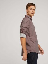 Hemd mit Brusttasche - Männer - burgundy white two face twill Hemd mit Brusttasche - Männer - burgundy white two face twill - 5 - TOM TAILOR