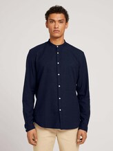 strukturiertes Hemdshirt - Männer - navy grey melange structure strukturiertes Hemdshirt - Männer - navy grey melange structure - 1 - TOM TAILOR Denim