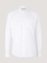 Unifarbenes Hemd aus Baumwolle - Männer - White Unifarbenes Hemd aus Baumwolle - Männer - White - 7 - TOM TAILOR Denim