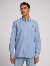 Hemd aus weicher Baumwolle - Männer - light blue mini vichy Hemd aus weicher Baumwolle - Männer - light blue mini vichy - 1 - TOM TAILOR Denim