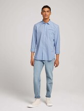 Hemd aus weicher Baumwolle - Männer - light blue mini vichy Hemd aus weicher Baumwolle - Männer - light blue mini vichy - 3 - TOM TAILOR Denim