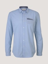 Hemd aus weicher Baumwolle - Männer - light blue mini vichy Hemd aus weicher Baumwolle - Männer - light blue mini vichy - 7 - TOM TAILOR Denim
