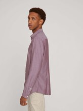 Strukturiertes Hemd - Männer - burned red mini herringbone Strukturiertes Hemd - Männer - burned red mini herringbone - 5 - TOM TAILOR Denim