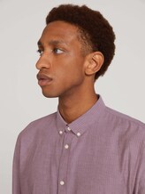 Strukturiertes Hemd - Männer - burned red mini herringbone Strukturiertes Hemd - Männer - burned red mini herringbone - 9 - TOM TAILOR Denim