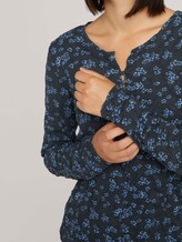 Henleyshirt in Knitteroptik - Frauen - navy flower design Henleyshirt in Knitteroptik - Frauen - navy flower design - 9 - TOM TAILOR