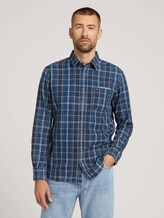 kariertes Hemd - Männer - navy blue indigo washed check kariertes Hemd - Männer - navy blue indigo washed check - 1 - TOM TAILOR