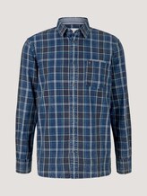 kariertes Hemd - Männer - navy blue indigo washed check kariertes Hemd - Männer - navy blue indigo washed check - 7 - TOM TAILOR