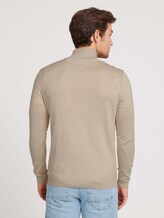 Strukturierter Troyer Pullover mit LENZING™ ECOVERO™ - Männer - soft beige melange Strukturierter Troyer Pullover mit LENZING™ ECOVERO™ - Männer - soft beige melange - 2 - TOM TAILOR