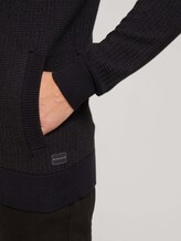 Strickjacke mit Stehkragen - Männer - black anthra knit structure Strickjacke mit Stehkragen - Männer - black anthra knit structure - 9 - TOM TAILOR