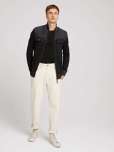 Melierte Strickjacke mit Brusttaschen - Männer - Black Grey Melange Melierte Strickjacke mit Brusttaschen - Männer - Black Grey Melange - 3 - TOM TAILOR
