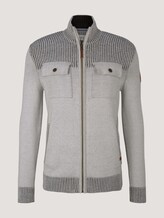 Melierte Strickjacke mit Brusttaschen - Männer - soft buttercream Melierte Strickjacke mit Brusttaschen - Männer - soft buttercream - 7 - TOM TAILOR