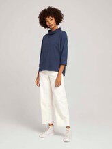Kariertes Sweatshirt mit Rollkragen - Frauen - navy blue check Kariertes Sweatshirt mit Rollkragen - Frauen - navy blue check - 3 - TOM TAILOR