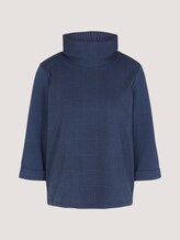 Kariertes Sweatshirt mit Rollkragen - Frauen - navy blue check Kariertes Sweatshirt mit Rollkragen - Frauen - navy blue check - 7 - TOM TAILOR