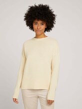 Ottoman sweater with a stand-up collar - Women - soft creme beige Ottoman sweater with a stand-up collar - Women - soft creme beige - 1 - TOM TAILOR