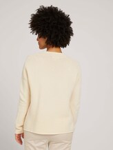 Ottoman sweater with a stand-up collar - Women - soft creme beige Ottoman sweater with a stand-up collar - Women - soft creme beige - 2 - TOM TAILOR