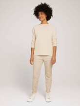 Ottoman sweater with a stand-up collar - Women - soft creme beige Ottoman sweater with a stand-up collar - Women - soft creme beige - 3 - TOM TAILOR