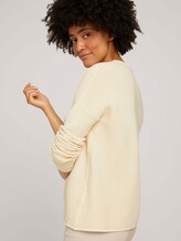 Ottoman sweater with a stand-up collar - Women - soft creme beige Ottoman sweater with a stand-up collar - Women - soft creme beige - 5 - TOM TAILOR