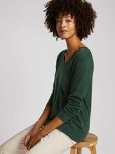 Basic sweater with a V-neckline - Women - dark pine green Basic sweater with a V-neckline - Women - dark pine green - 5 - TOM TAILOR
