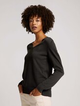 Basic Pullover mit V-Ausschnitt - Frauen - deep black Basic Pullover mit V-Ausschnitt - Frauen - deep black - 5 - TOM TAILOR