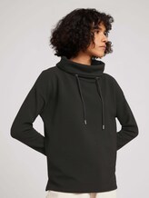 Gestructureerd sweatshirt met col - Vrouwen - deep black Gestructureerd sweatshirt met col - Vrouwen - deep black - 5 - TOM TAILOR