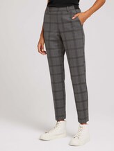 Mia Slim Hose mit Karomuster - Frauen - grey black check Mia Slim Hose mit Karomuster - Frauen - grey black check - 1 - TOM TAILOR