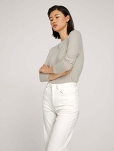 Basic Langarmshirt mit Bio-Baumwolle - Frauen - cold beige Basic Langarmshirt mit Bio-Baumwolle - Frauen - cold beige - 5 - TOM TAILOR