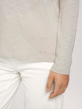 Basic Langarmshirt mit Bio-Baumwolle - Frauen - cold beige Basic Langarmshirt mit Bio-Baumwolle - Frauen - cold beige - 9 - TOM TAILOR