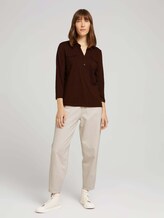 Henleyshirt mit Brusttaschen - Frauen - java dark brown Henleyshirt mit Brusttaschen - Frauen - java dark brown - 3 - TOM TAILOR