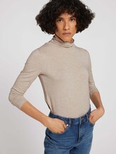 Jersey Rollkragenshirt - Frauen - cold beige melange Jersey Rollkragenshirt - Frauen - cold beige melange - 5 - TOM TAILOR
