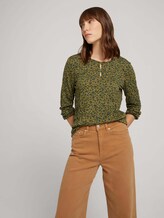 Langarmshirt in Knitteroptik - Frauen - green shades floral design Langarmshirt in Knitteroptik - Frauen - green shades floral design - 5 - TOM TAILOR