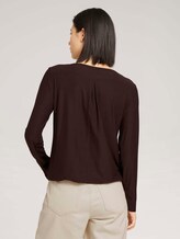 Langarmshirt mit elastischem Bund - Frauen - java dark brown Langarmshirt mit elastischem Bund - Frauen - java dark brown - 2 - TOM TAILOR