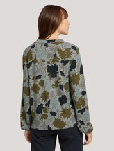 Patterned shirt with balloon sleeves - Women - floral design cosy fabric Patterned shirt with balloon sleeves - Women - floral design cosy fabric - 2 - TOM TAILOR