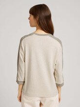 7/8 shirt with a print - Women - cold beige melange 7/8 shirt with a print - Women - cold beige melange - 2 - TOM TAILOR