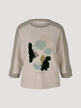 7/8 shirt with a print - Women - cold beige melange 7/8 shirt with a print - Women - cold beige melange - 7 - TOM TAILOR