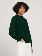 Langarmshirt mit Rüschendetails - Frauen - dark pine green Langarmshirt mit Rüschendetails - Frauen - dark pine green - 1 - TOM TAILOR