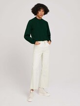Langarmshirt mit Rüschendetails - Frauen - dark pine green Langarmshirt mit Rüschendetails - Frauen - dark pine green - 3 - TOM TAILOR