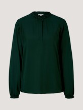 Langarmshirt mit Rüschendetails - Frauen - dark pine green Langarmshirt mit Rüschendetails - Frauen - dark pine green - 7 - TOM TAILOR