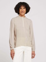 Langarmshirt mit Rüschendetails - Frauen - cold beige Langarmshirt mit Rüschendetails - Frauen - cold beige - 1 - TOM TAILOR