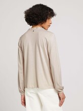 Langarmshirt mit Rüschendetails - Frauen - cold beige Langarmshirt mit Rüschendetails - Frauen - cold beige - 2 - TOM TAILOR